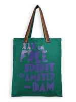 Load image into Gallery viewer, Scotch and Soda Printed Canvas Tote Bag - Preppy Green
