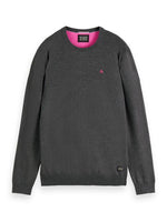 Load image into Gallery viewer, Scotch and Soda ECOVERO™ Classic Crew Neck Pullover - Graphite Melange
