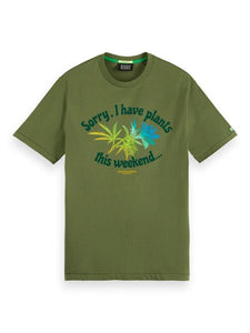 Scotch and Soda I Have Plants Tee - Army