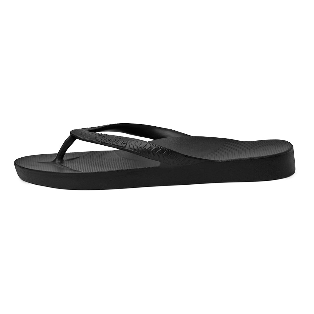 Archies Arch Support Flip Flops/Thongs - Black