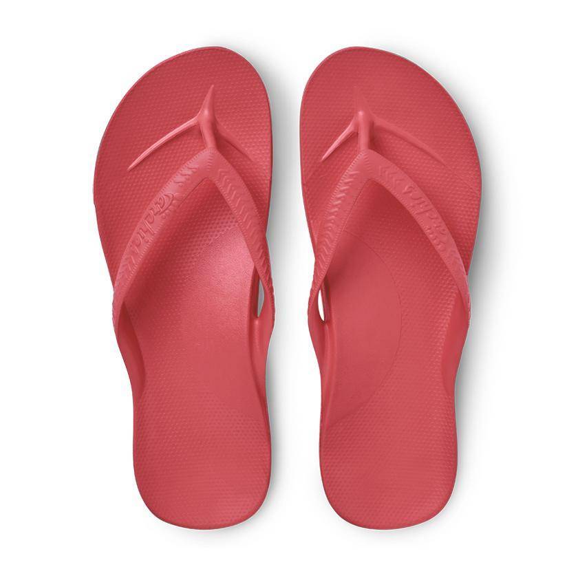 Archies Arch Support Flip Flops/Thongs - Coral