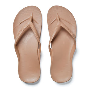 Archies Arch Support Flip Flops/Thongs - Tan