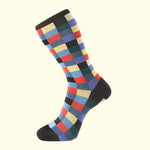 Load image into Gallery viewer, Fortis Green Block Check Pattern Sock in Black - Mitchell McCabe Menswear
