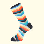 Load image into Gallery viewer, Fortis Green Chevron Stripe Pattern Sock in Multi - Mitchell McCabe Menswear
