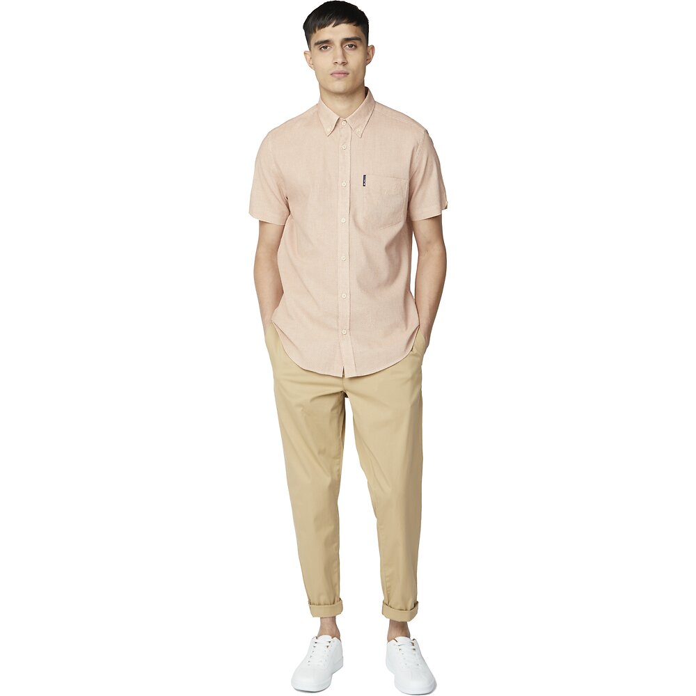 Ben Sherman Relaxed Elasticised Waist Pant - Sand