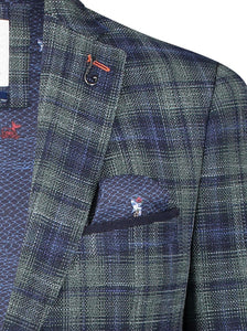 A Fish Named Fred - Checked Jacket in Green/Blue