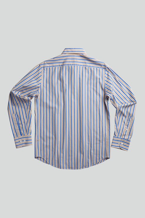 No Nationality Errico Pocket Stripe Shirt - Khaki