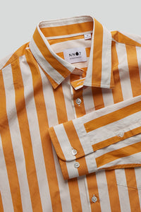 No Nationality Errico Pocket Stripe Shirt - Yellow - Mitchell McCabe Menswear
