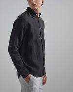 Load image into Gallery viewer, No Nationality Arne Linen Shirt - Black
