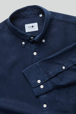 Load image into Gallery viewer, No Nationality Levon Tencel Garment Dyed Shirt - Navy Blue
