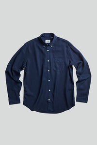 No Nationality Levon Tencel Garment Dyed Shirt - Navy Blue