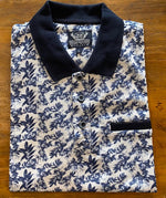 Load image into Gallery viewer, Thomson and Richards Print Polo - Didem Blue White
