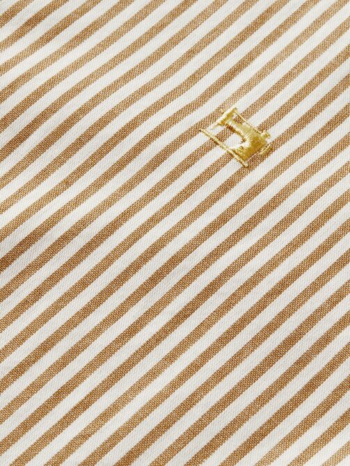 Scotch and Soda Striped Oxford Shirt - Khaki Cream