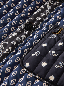 Scotch and Soda Light Weight Quilted Jacket - Indigo Print