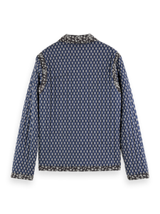 Scotch and Soda Light Weight Quilted Jacket - Indigo Print