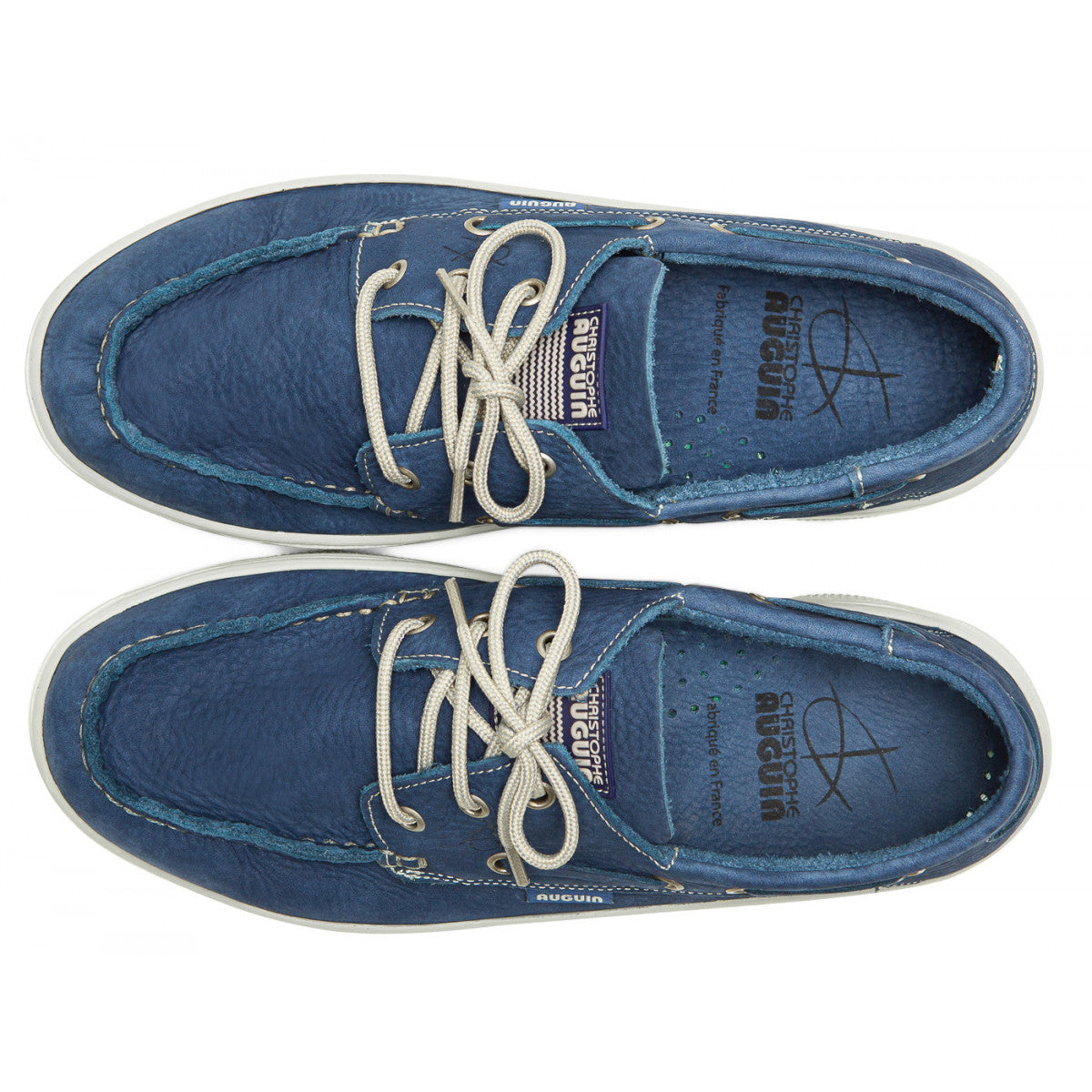 Christophe Auguin French Boat Shoe in Saphire Royal