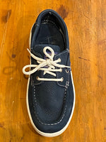 Load image into Gallery viewer, Christophe Auguin French Boat Shoe in Marine Navy - Mitchell McCabe Menswear
