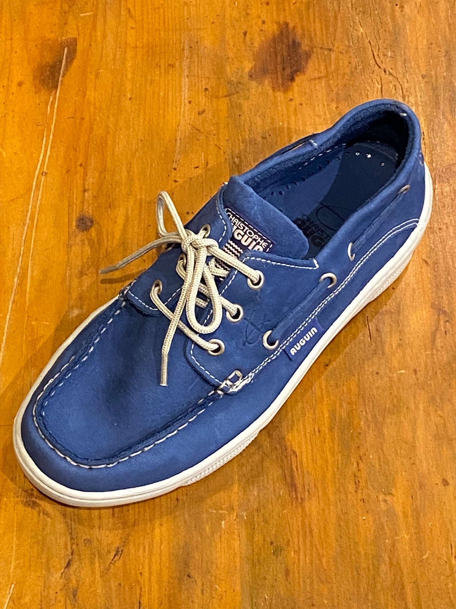 Christophe Auguin French Boat Shoe in Saphire Royal
