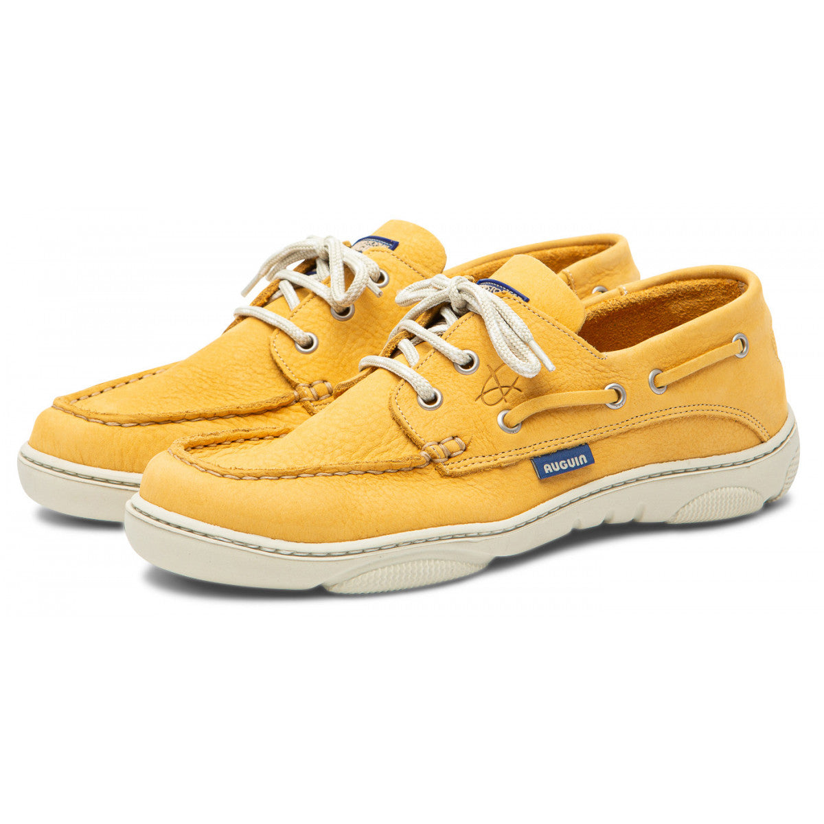 Christophe Auguin French Boat Shoe in Jaune Yellow