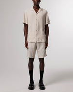 Load image into Gallery viewer, No Nationality Miyagi Linen Short Sleeve Shirt - Oat
