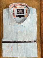 Load image into Gallery viewer, Thomson &amp; Richards Linen Blend Shirt - Pogba Turquoise
