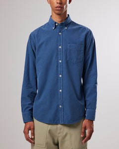 No Nationality Arne Baby Cord Shirt - Washed Navy