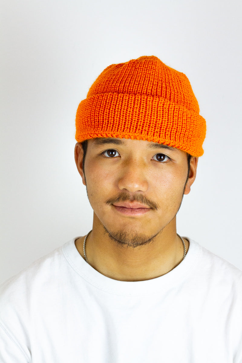 Leuchtfeuer Virgin Wool Beanie In Orange - Mitchell McCabe Menswear