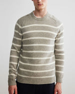 Load image into Gallery viewer, No Nationality Nathan Crew Neck Knit - Stone Stripe
